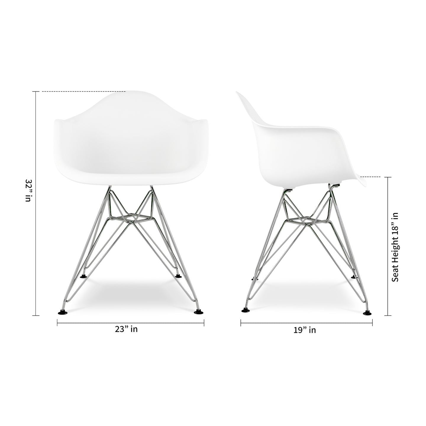 Tower Armchair, White